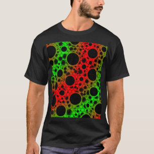 Space Bubble Spots - Red/Green T-Shirt