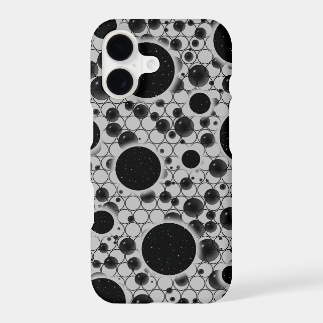Space Bubble Spots - Silver Iphone Case (Back)