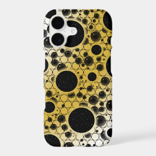 Space Bubble Spots - White/Gold iPhone 17 Case