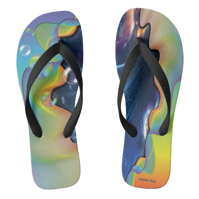Space Bubbles Flip Flops (Footbed)