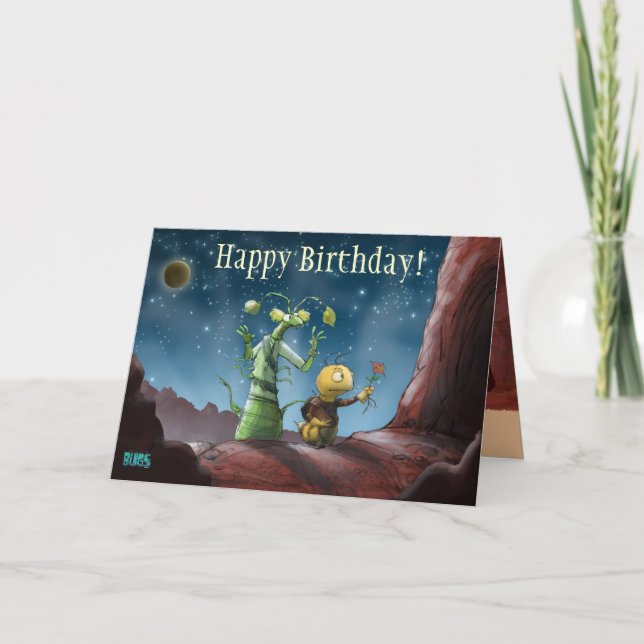Space Bugs Adventure Birthday Card (Front)