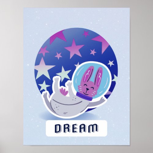 Space Bunny Dream Nursery Decor