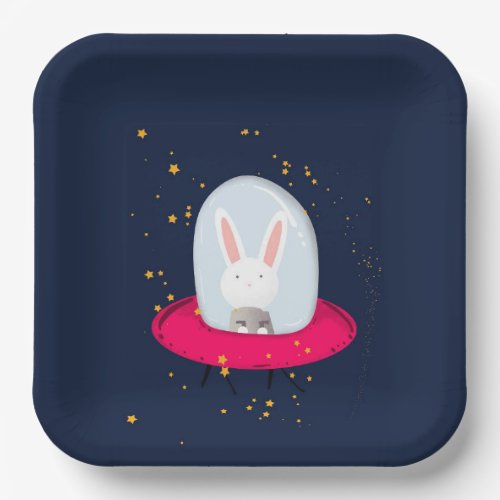 Space Bunny Party Plate