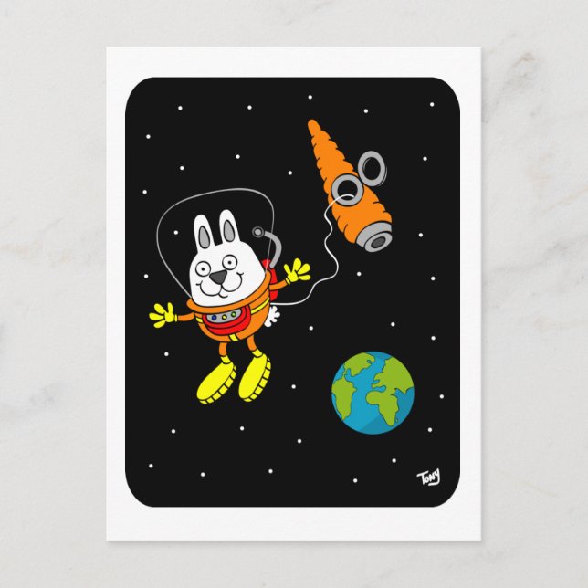 Space Bunny Postcard (Front)