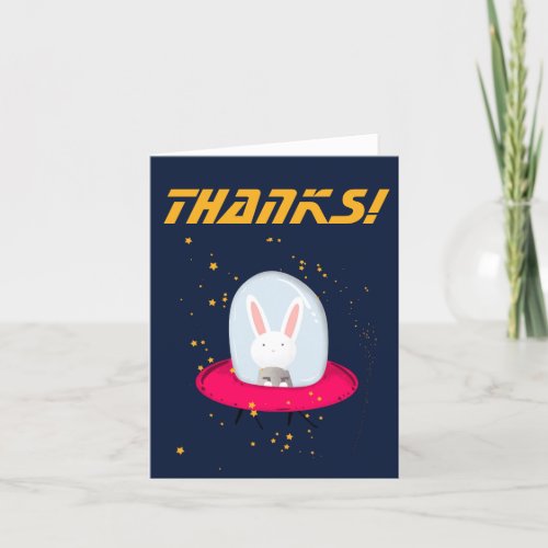 Space Bunny Thank You Cards