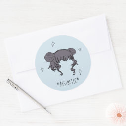 Space Buns *Aesthetic* Stickers (Sheet of 6 or 20) | Zazzle
