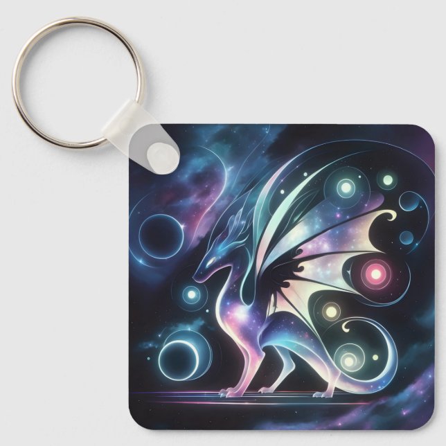 Space Butterfly Dragon  Keychain (Front)