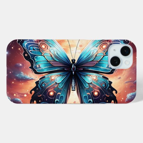 Space Butterfly Living Machine iPhone 15 Plus Case