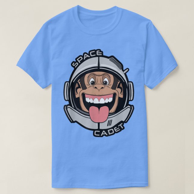 Space Cadet Chimp  Monkey Astronaut Ape Helmet  T-Shirt (Design Front)