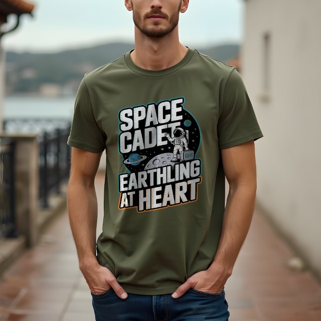 Space Cadet, Earthling at Heart: Cosmic Astronaut  T-Shirt (Creator Uploaded)