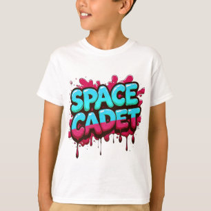 Space Cadet Graffiti Typography T-Shirt