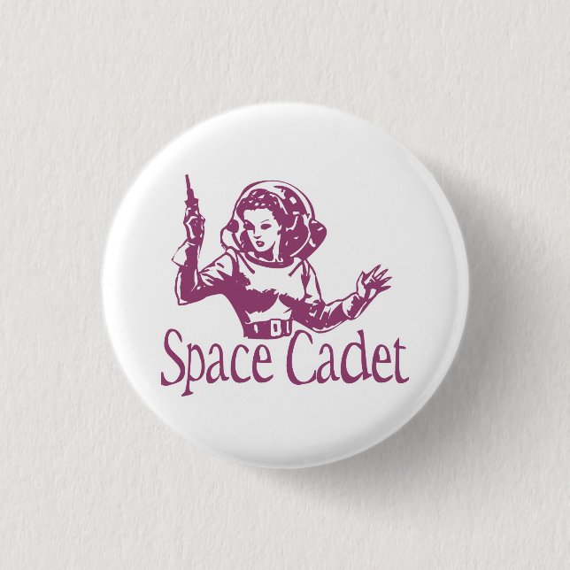 Space Cadet Pink Pinback Button (Front)