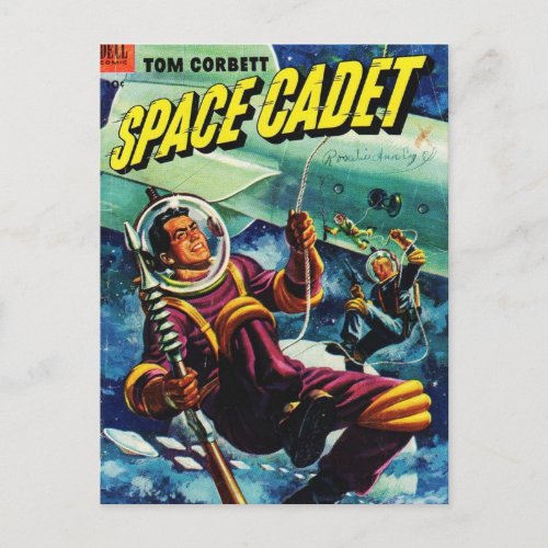 Space Cadet Pulp Comic Postcard