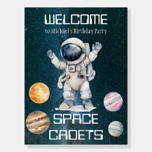 Space Cadets Welcome Sign Outer Space Birthday