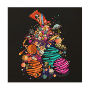 Space Candy Wood Wall Art