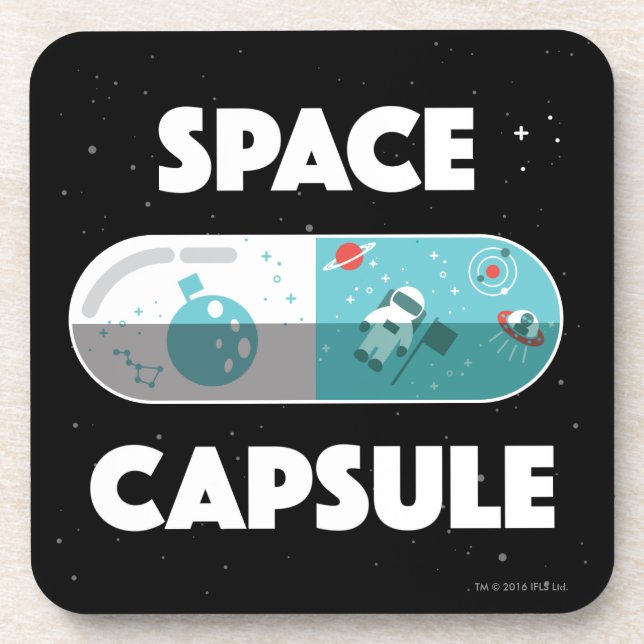 Space Capsule Beverage Coaster (Front)