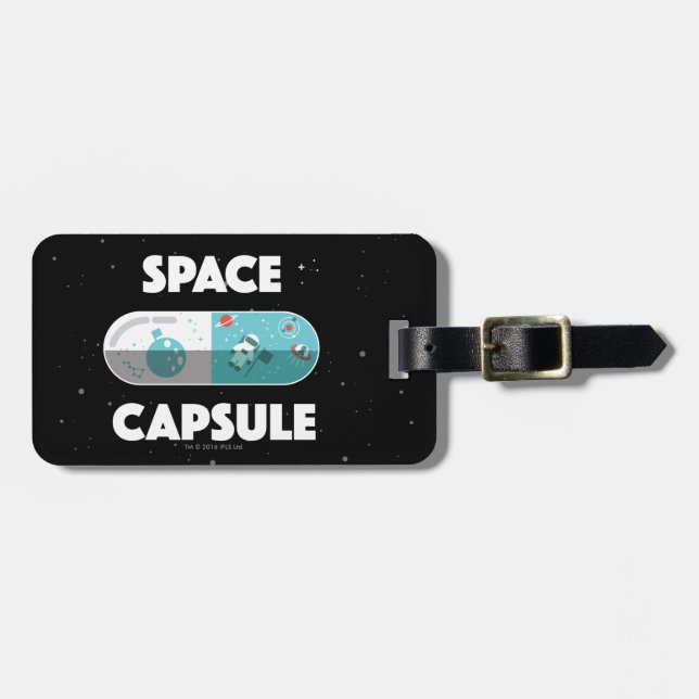 Space Capsule Luggage Tag (Front Horizontal)