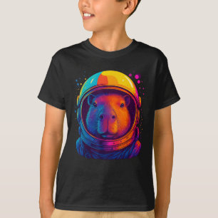 Space Capybara Colorful Astronaut Space Capy Men W T-Shirt