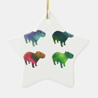 Space Capybaras Ceramic Ornament