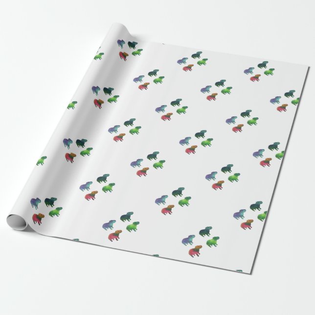 Space Capybaras Wrapping Paper (Unrolled)