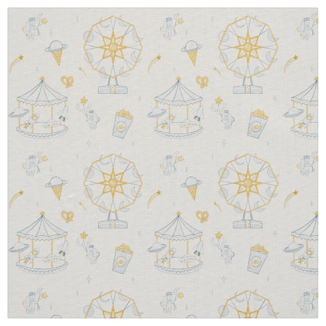Space Carnival Baby Boy Nursery Decor Fabric (Swatch)