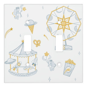 Space Carnival Baby Nursery Over the Moon Shower Light Switch Cover