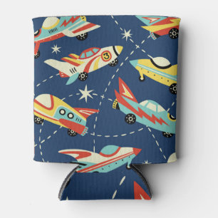 Space Cars: Vintage Dark Blue. Can Cooler