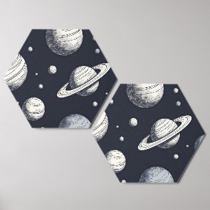 space cartoon pattern wall art Decor tile