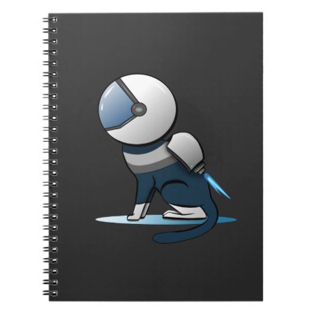 Space Cat Astronaut Flying   Notebook