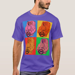 Space Cat Astronauts In Space Suits Retro Pop Art  T-Shirt