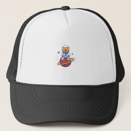 space cat baseball and  trucker hat