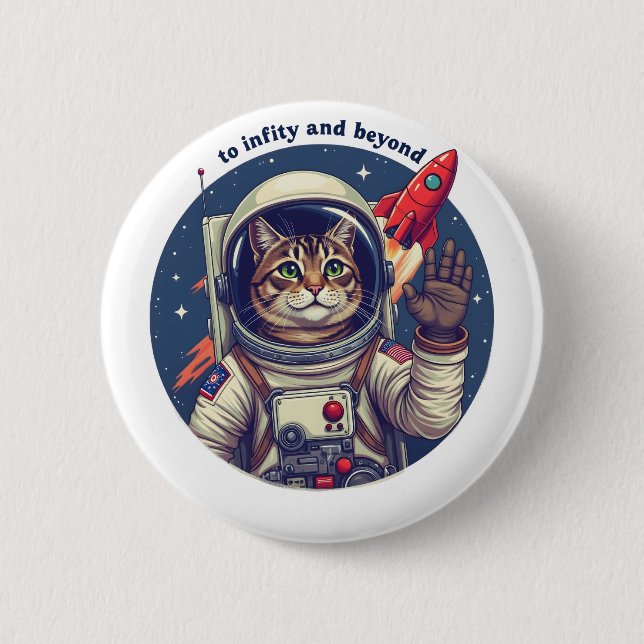 Space cat button (Front)