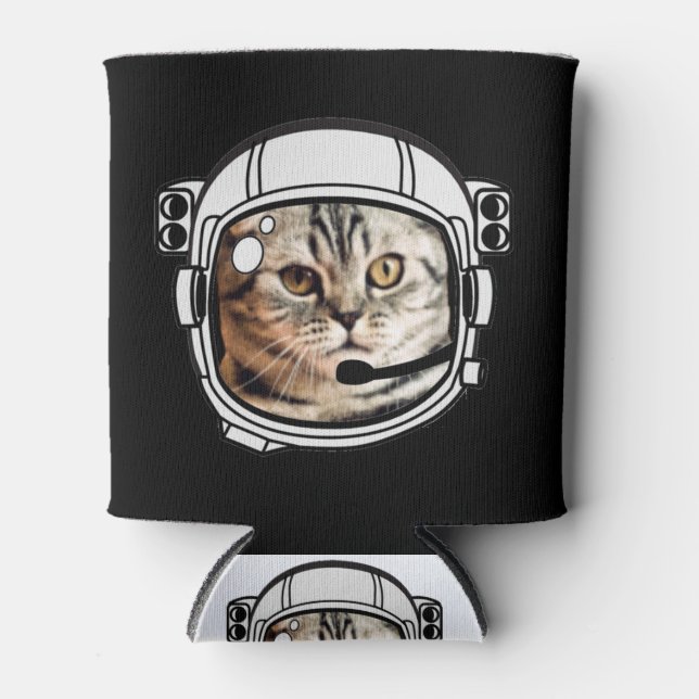 Space Cat Can Cooler (Front)