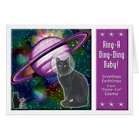 Space-Cat Cosmo Cards (Front Horizontal)