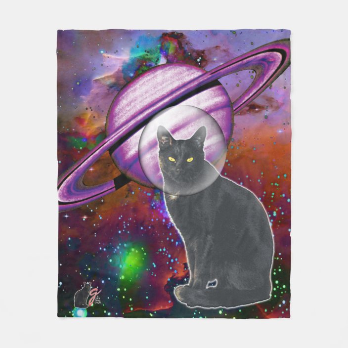 SpaceCat Cosmo Fleece Blanket