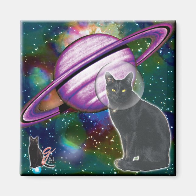 Space-Cat Cosmo Magnet (Front)