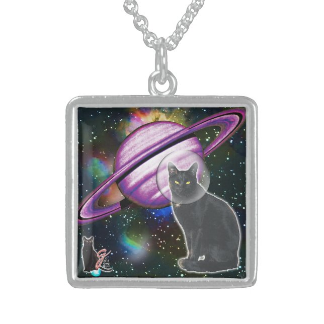 Space-Cat Cosmo Necklace (Front)