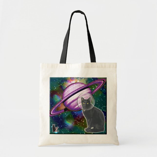 Space-Cat Cosmo Tote Bag (Front)