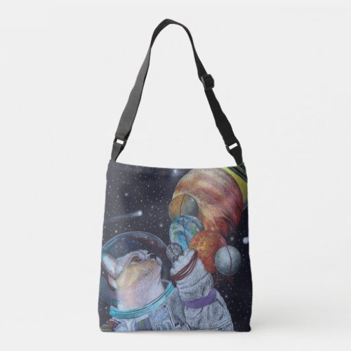 Space Cat Crossbody Bag