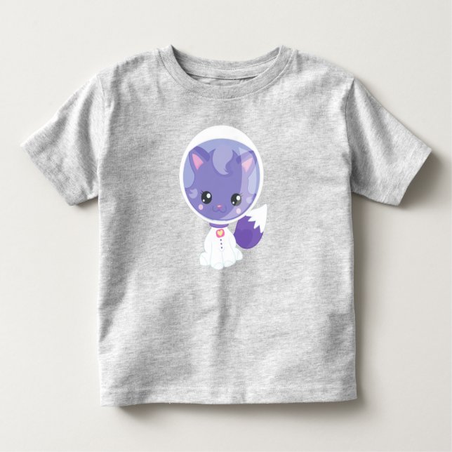 Space Cat, Cute Cat, Astronaut, Cosmonaut, Space Toddler T-shirt (Front)