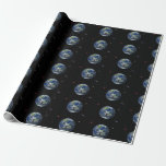 Space Cat Earth Wrapping Paper at Zazzle