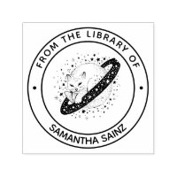 Personalized Library Book Stamp with Charming Floral Theme - Add a Touch of  Elegance to Your Book Collection - Customizable Self-Inking Stamp - Custom