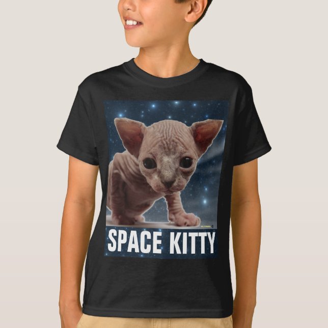 SPACE CAT Funny Boys Kids T-Shirts (Front)