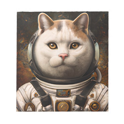 Space Cat funny cat in astronaut suit for catlover Notepad