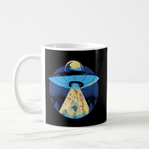 Space Cat Galaxy Universe Ufo Alien Abduction Cat Coffee Mug