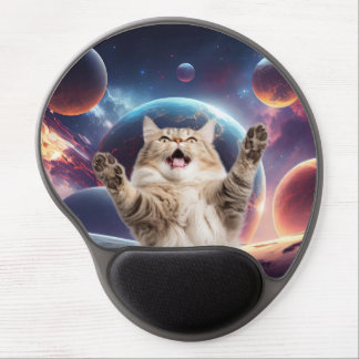 Space cat gel mouse pad