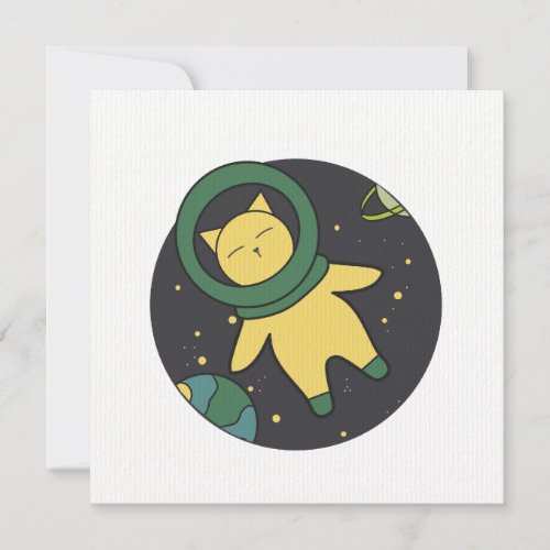 Space Cat Greeting Card All Occasions