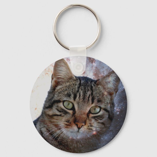 Space Cat Keychain (Front)