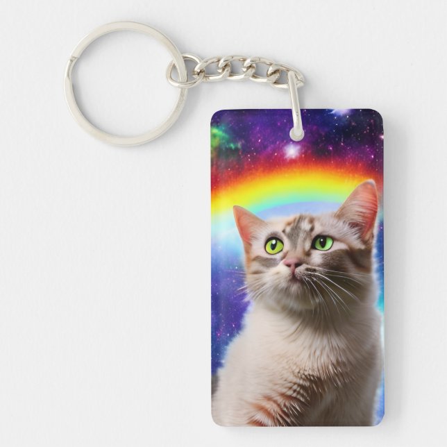 Space Cat Keychain (Front)