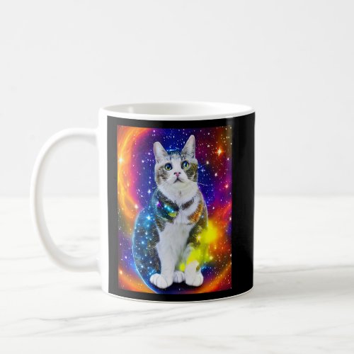 Space Cat Kitty Kitten In Cat Style 3  Coffee Mug
